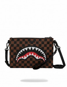 לצפייה במוצר תיק צד Sprayground חום שחור משובץ